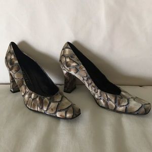 J.Renee Animal Print Pumps Silk 3” Kitten Heels